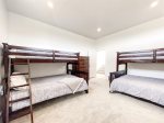 3rd bedroom with 2 Twin over Queen bunk beds